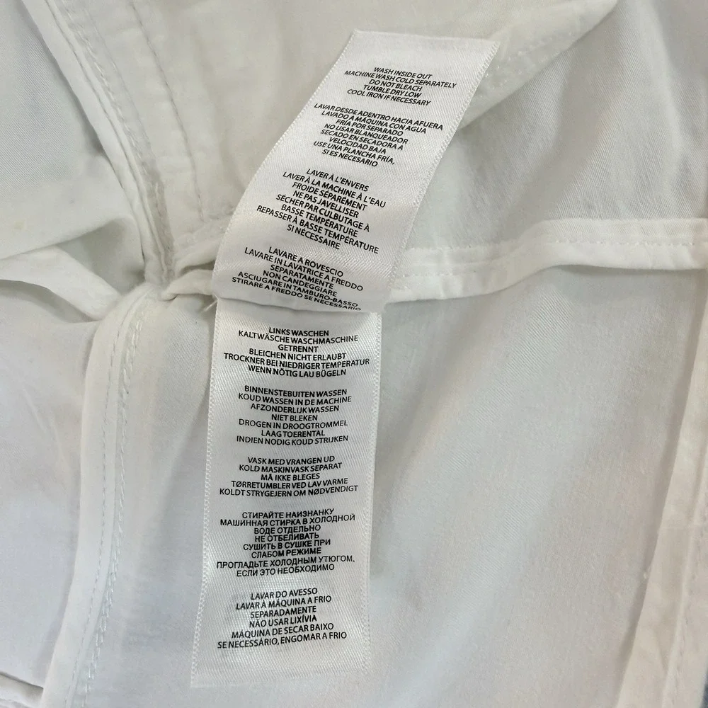 Michael Kors White Utility Jacket‎ Women's Size 4 Zip Front Cotton Stretch